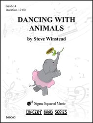 Dancing With Animals Concert Band sheet music cover Thumbnail